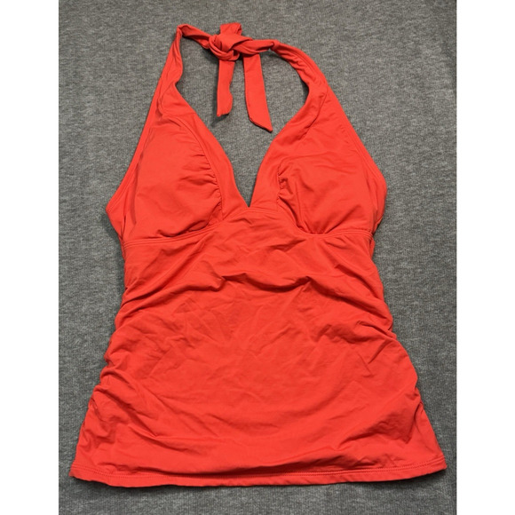Athleta Orange Halter Swimsuit Tankini Top - Women's Size M - Picture 2 of 7